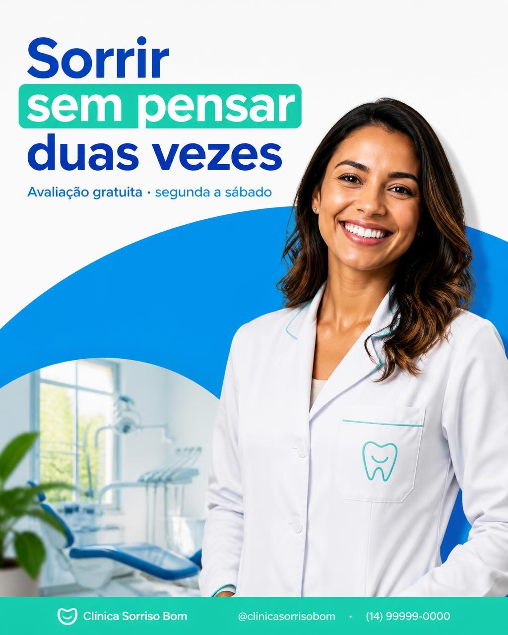 Post de clínica feito no app: abriu horário