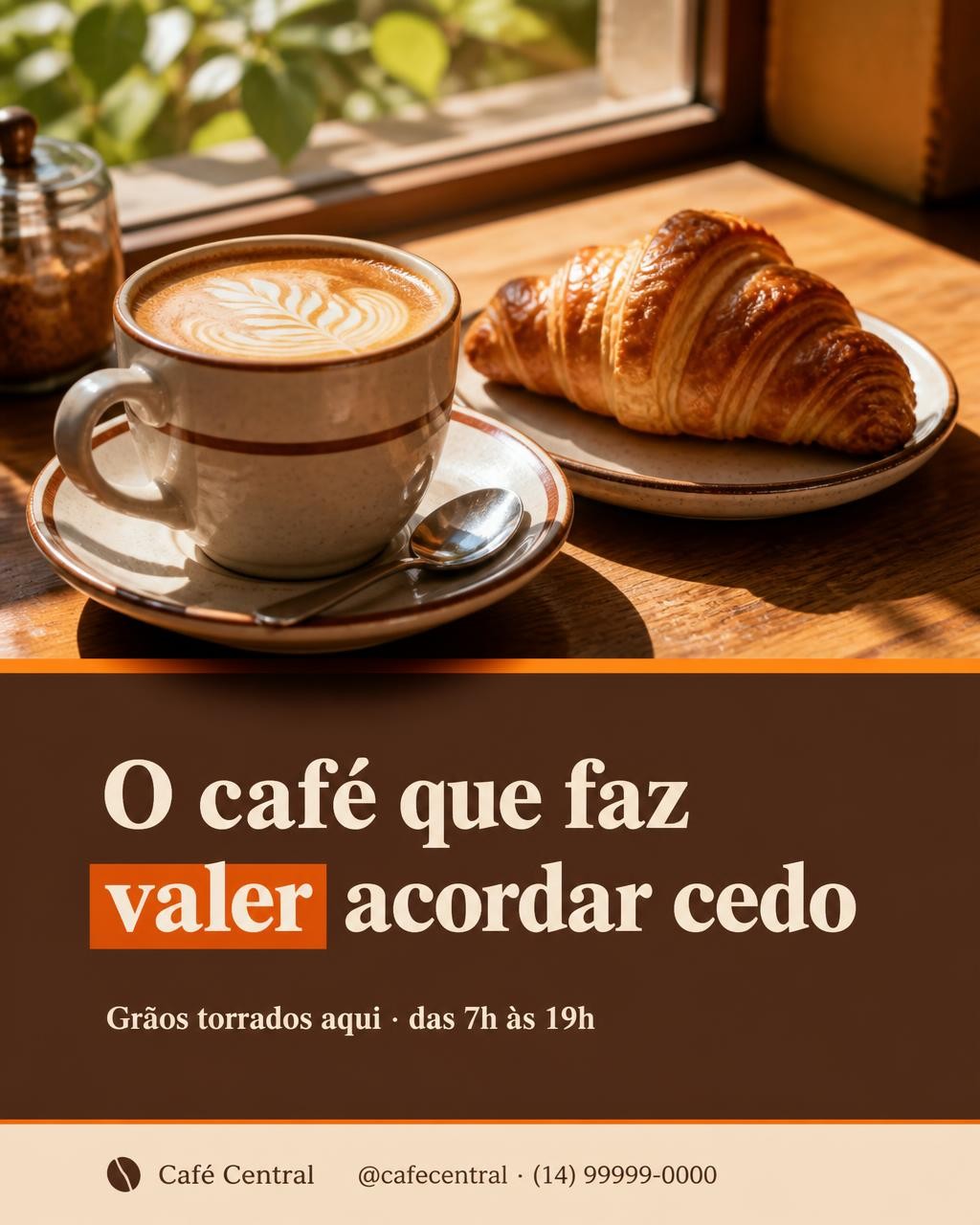 A arte do feed pronta, saída do app