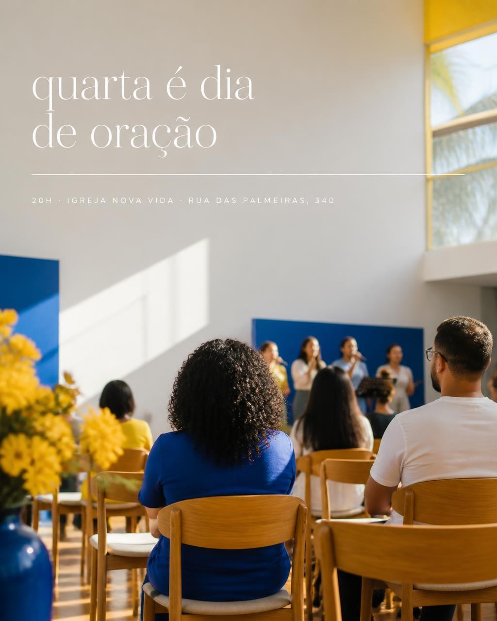 Post de igreja feito no app: dia de oração