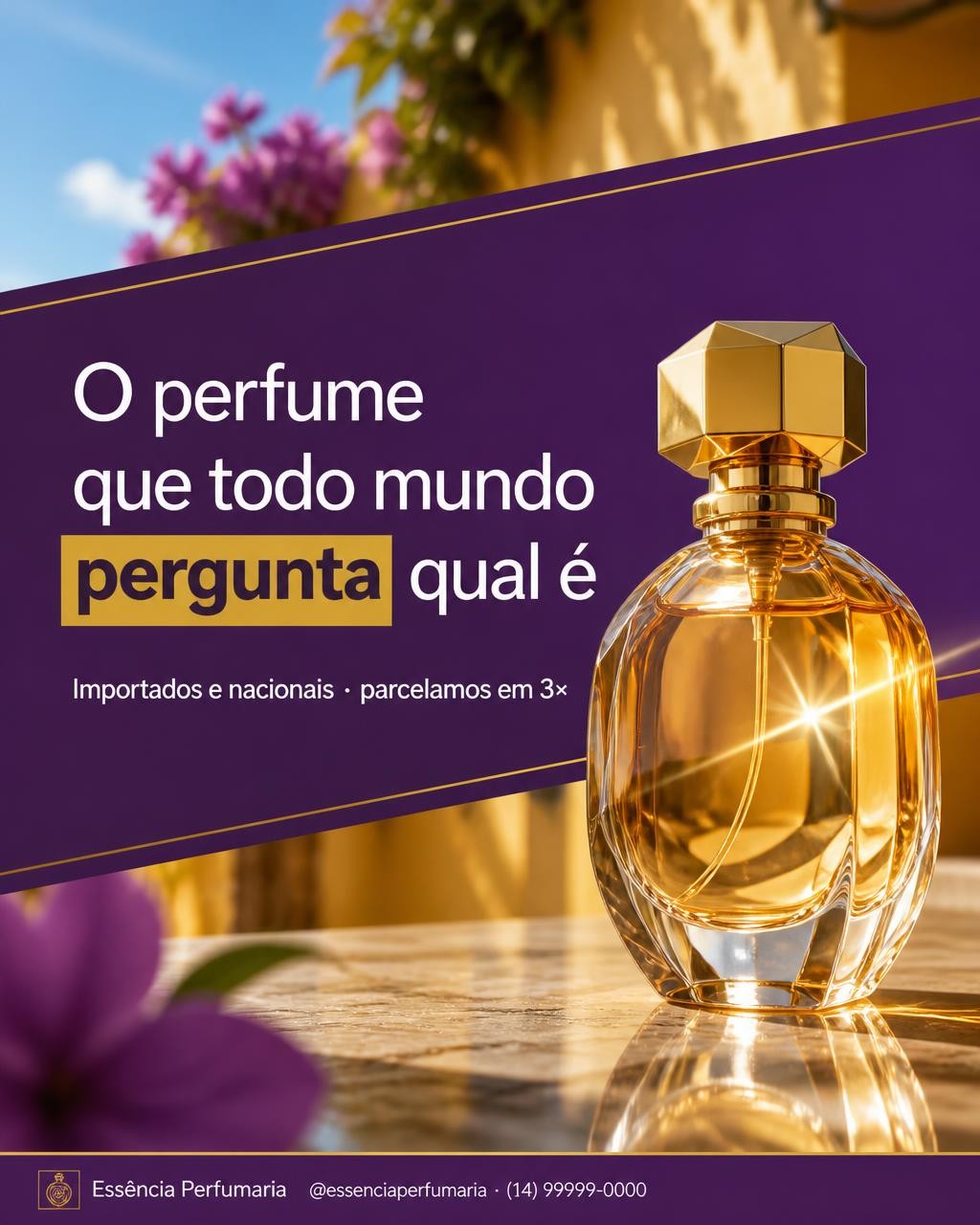 Post de perfumaria feito no app